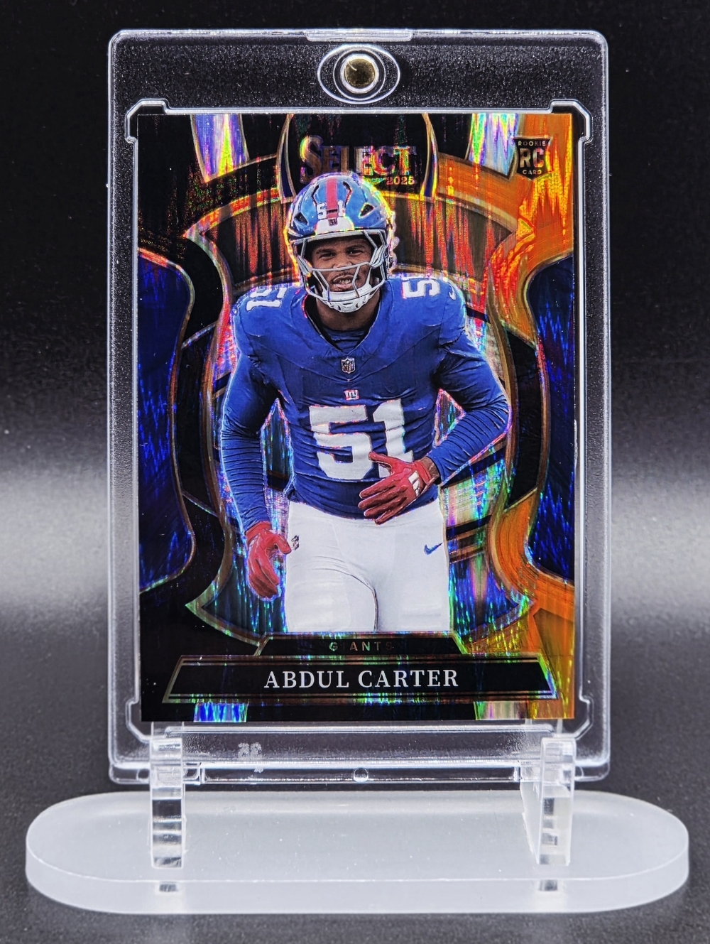 Abdul Carter Rookie Card — 2025 Panini Select(blue/black) shock design